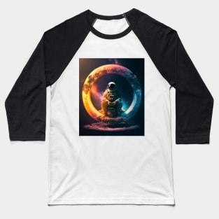 Meditating Space man Baseball T-Shirt